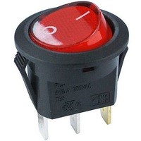 Переключатель KCD1-8-101N 3с 220в синий (777)